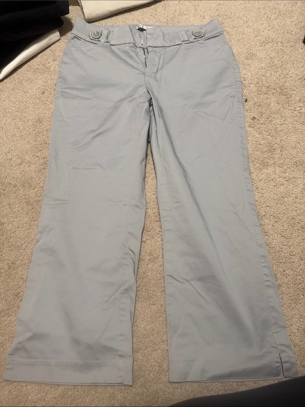 Lee Women's Light Gray Wide-Leg capris